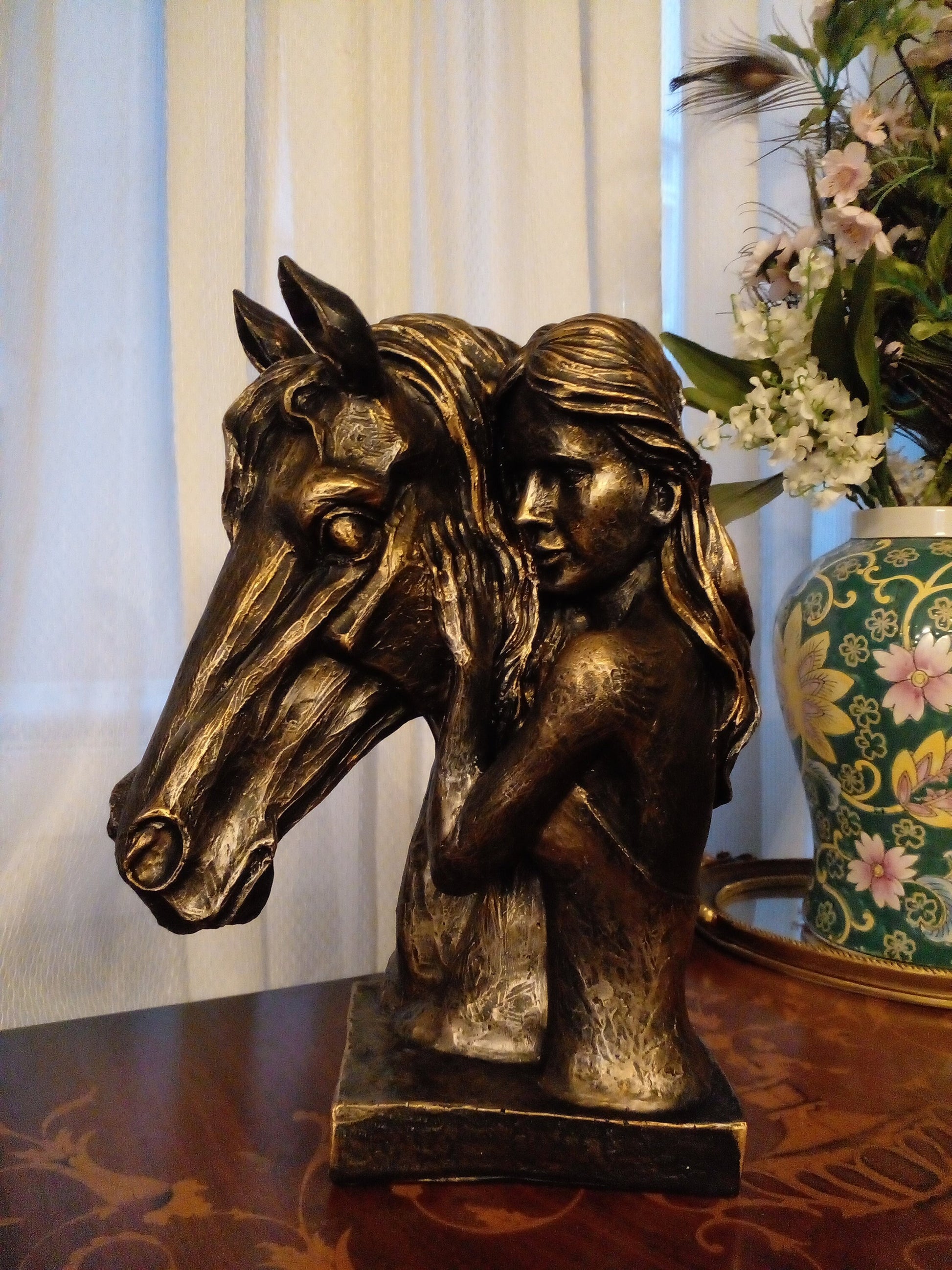 Horse Lover Gift, Horse Head Sculpture, Horse Sculpture Decoration, Horse Statue, Horse Lover Woman, Animal Lover Gift, Vintage Horse