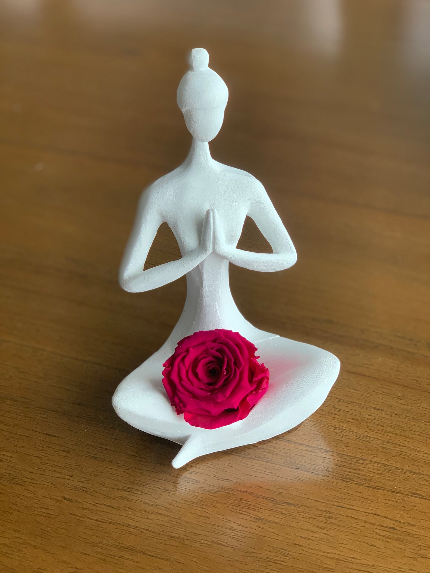 Handmade Stylized Woman in Meditation Yoga Pose Tea Light Holder in various colors, symbolizing female empowerment and divine femininity